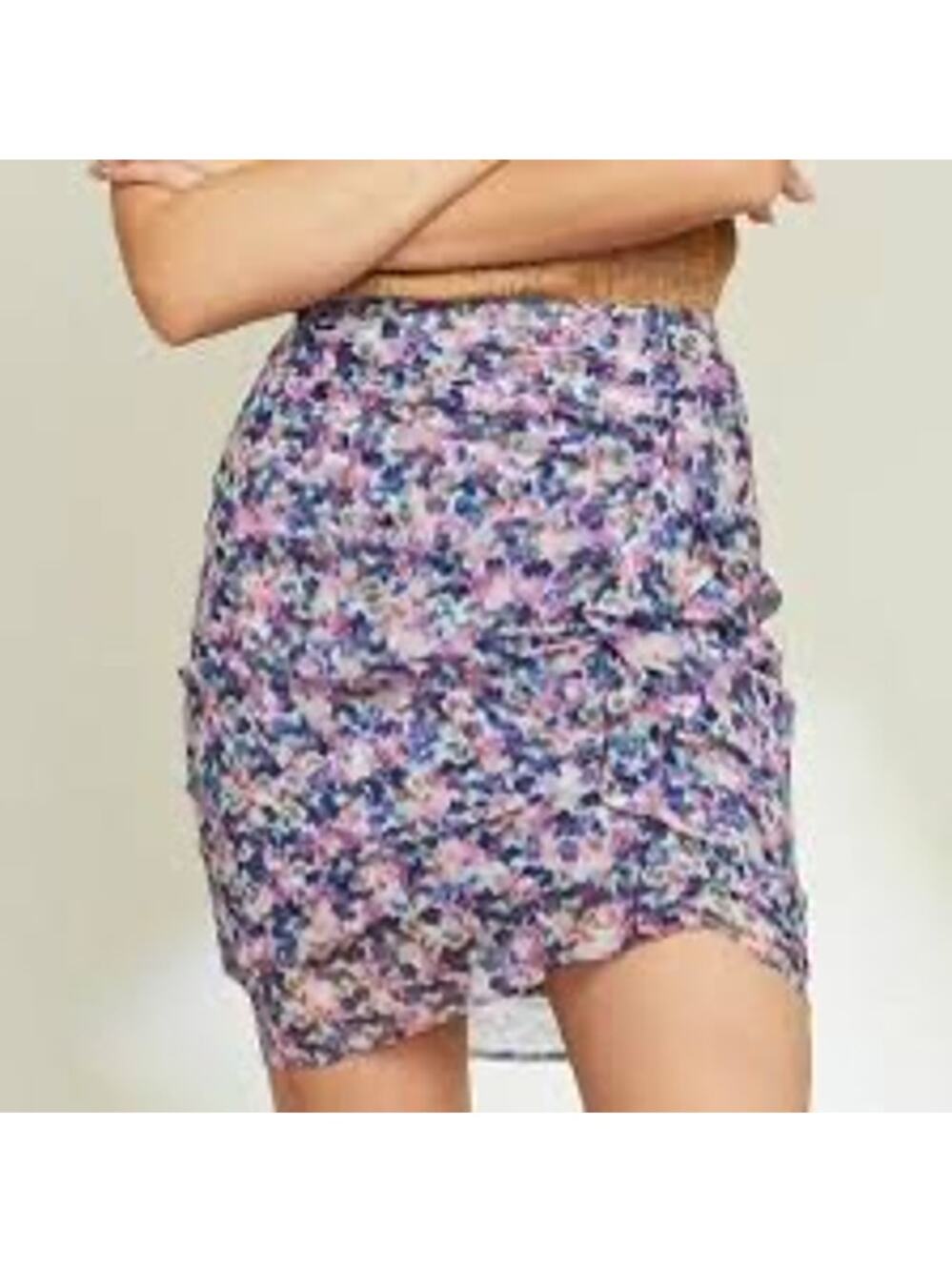 Veronica Beard Spencer Silk Floral‎ Ruffle Mini Skirt Size 6